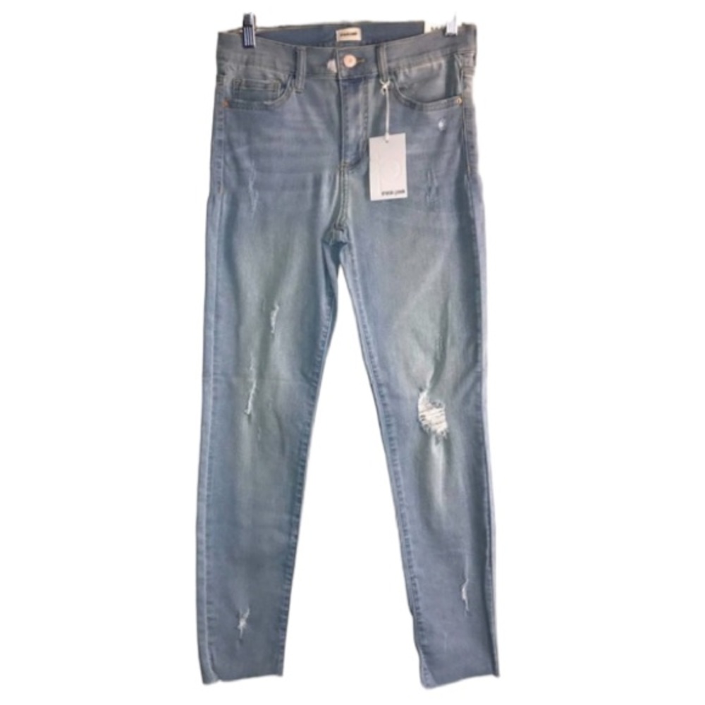 Boutique Sneak Peek Denim light blue wash mid-rise skinny jeans size 5/27” NWT